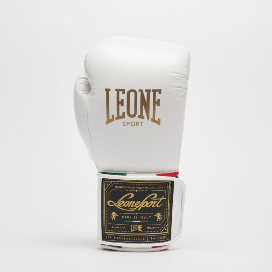 Guantes de boxeo Leone Sport "Orlando Tricolore" Cuerdas color blanco