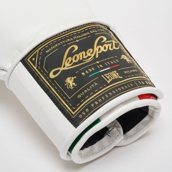 Guantes de boxeo Leone Sport "Orlando Tricolore" Cuerdas color blanco