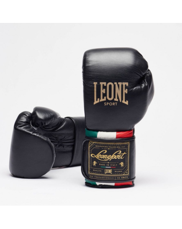 Guantes de boxeo Leone Sport "Orlando" Velcro color negro