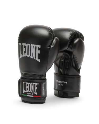 Guantes de Boxeo Leone "Thunder" Color Negro 8 Oz GN383