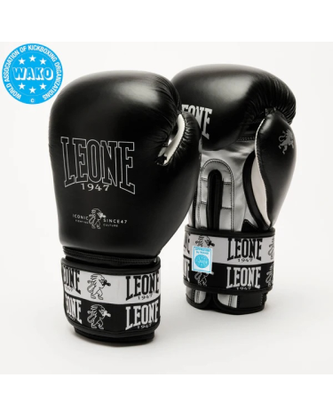Guantes de Boxeo Leone1947 "Iconic" Color negro GN208 WAKO