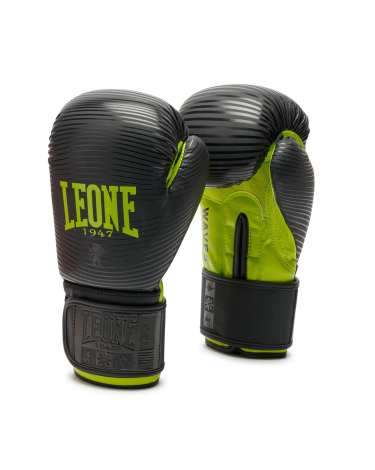 Guantes de Boxeo Leone1947 "Waves" Color negro GN313 10 oz/M