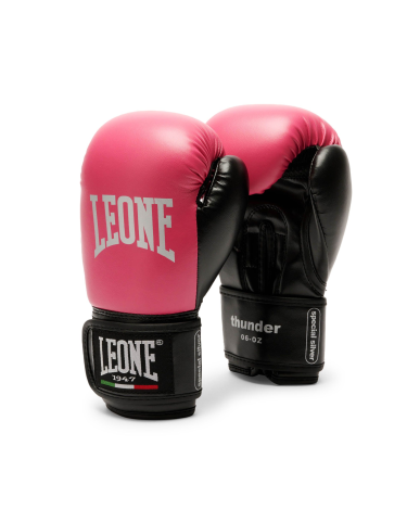 Guantes de Boxeo para Niño Leone "Thunder Junior" Color fucsia 6 Oz GN383J
