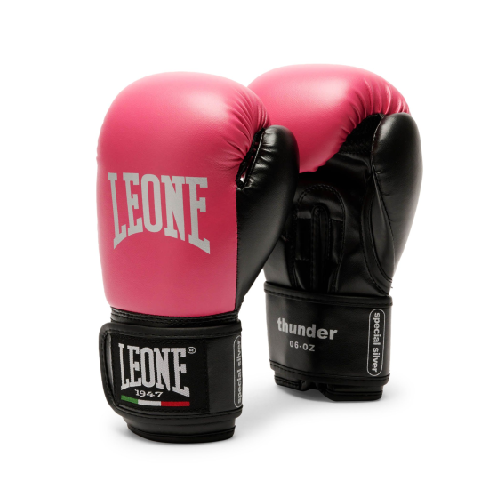 Guantes de Boxeo para Niño Leone "Thunder Junior" Color fucsia 6 Oz GN383J