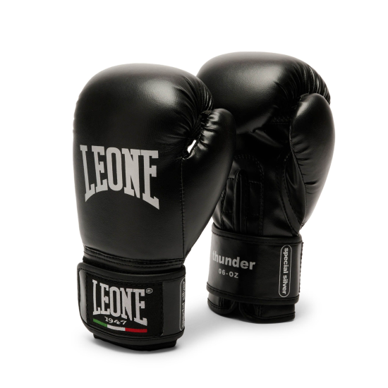 Guantes de Boxeo para Niño Leone "Thunder Junior" Color Negro 6 Oz GN383J