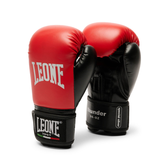 Guantes de Boxeo para Niño Leone "Thunder Junior" Color rojo 6 Oz GN383J