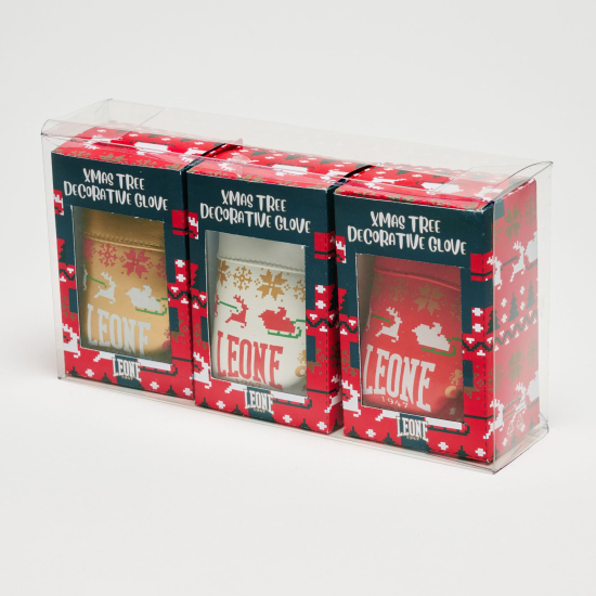 Kit Leone 1947 de 3 guantecitos navideños de boxeo