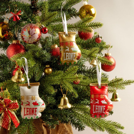 Kit Leone 1947 de 3 guantecitos navideños de boxeo