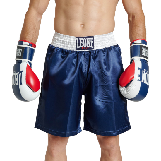 Pantalon de boxeo Leone 1947 " Color Block" negro AB237 azul