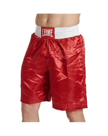 Pantalon de boxeo Leone 1947 " Color Block" negro AB237 rojo