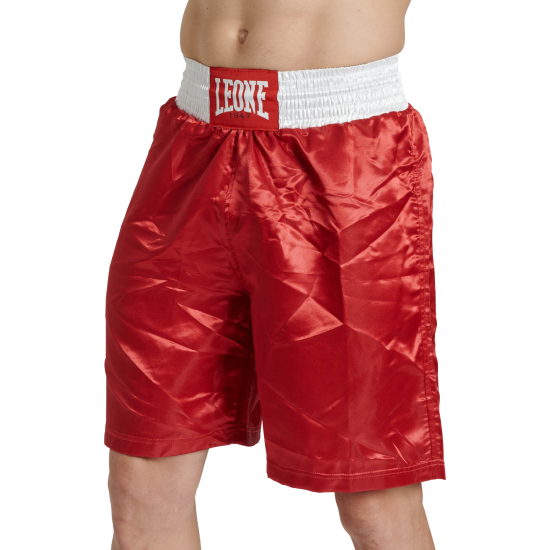 Pantalon de boxeo Leone 1947 " Color Block" negro AB237 rojo