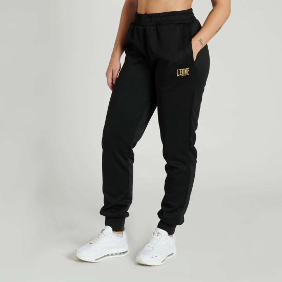 Pantalon de chandal femenino Leone 1947 negro ABX733