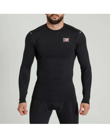 Rasguard manga larga Leone 1947 " Primal Instinct" negro AB909