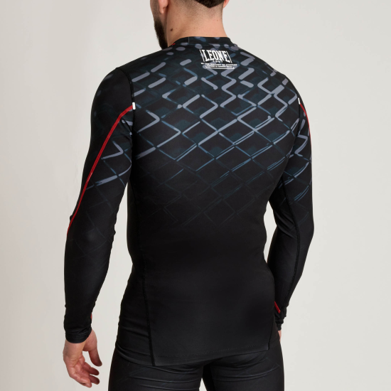 Rashguard de manga larga Leone 1947 "Cage" AB973 negro
