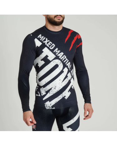Rashguard de manga larga Leone 1947 "Primal Instinct" negro AB941