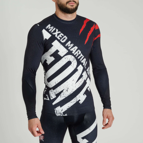Rashguard de manga larga Leone 1947 "Primal Instinct" negro AB941