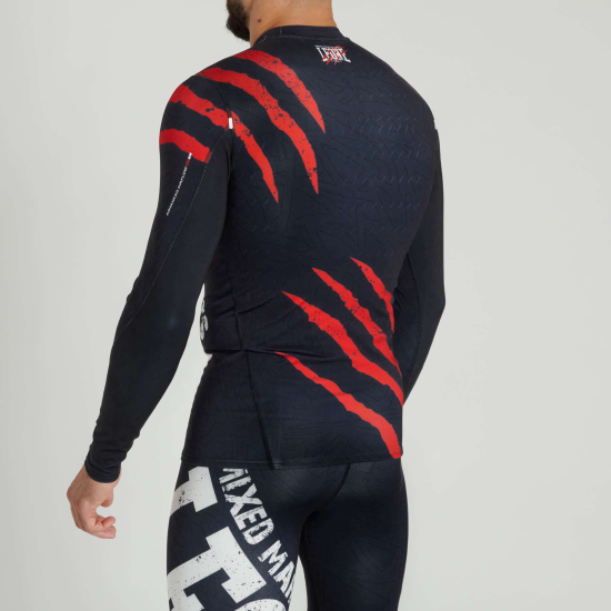 Rashguard de manga larga Leone 1947 "Primal Instinct" negro AB941
