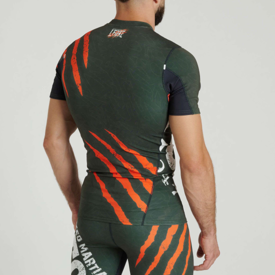 Rashguard manga corta Leone 1947 "Primal Instinct" verde AB942