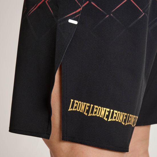 Shorts de MMA Leone 1947 "Cage" rojo.negro AB975