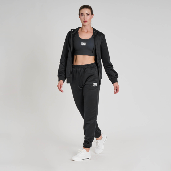 Sudadera con capucha femenina Leone ABX154 negra