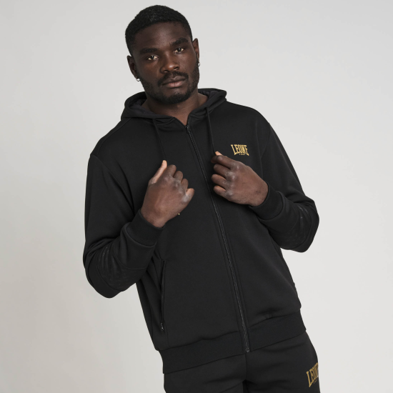 Sudadera con capucha Leone 1947 DNA negra ABX756