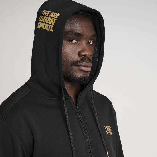 Sudadera con capucha Leone 1947 DNA negra ABX756