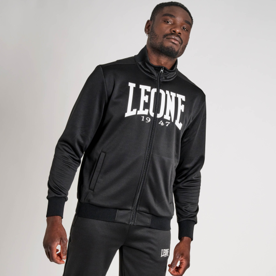 Sudadera con cremallera Leone 1947 ABX108 negra