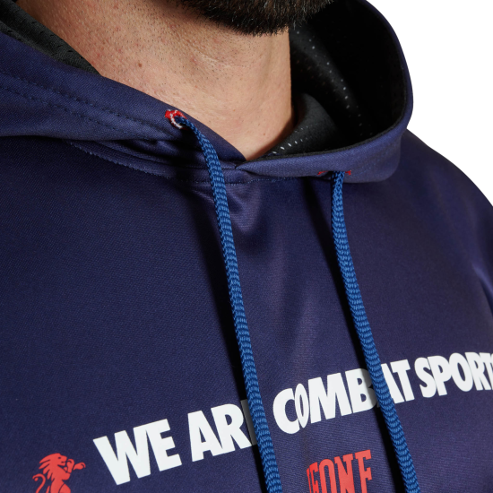 Sudadera de con capucha Leone 1947 "Logo Wacs" azul ABX127