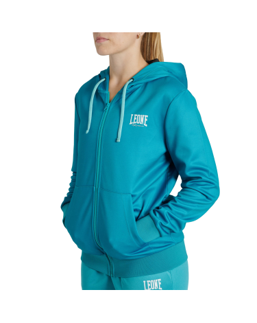 Sudadera femina Leone 1947 "Logo" azul ABX133