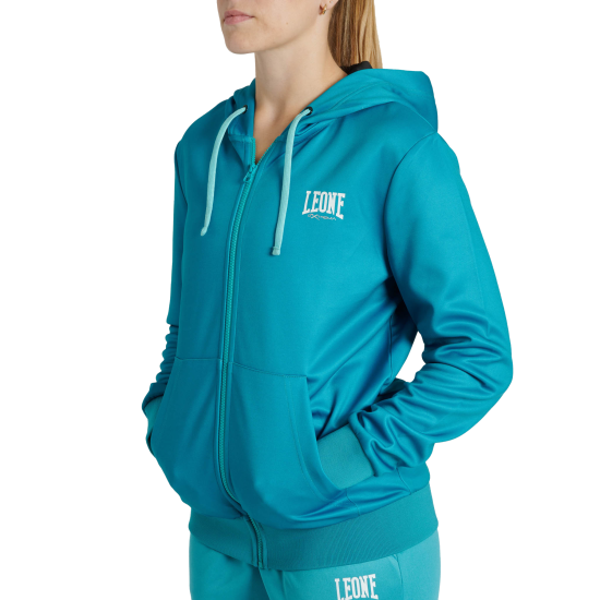 Sudadera femina Leone 1947 "Logo" azul ABX133