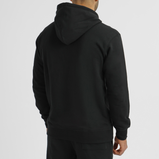 Sudadera Leone 1947 de algodon con capucha LSM201 negra