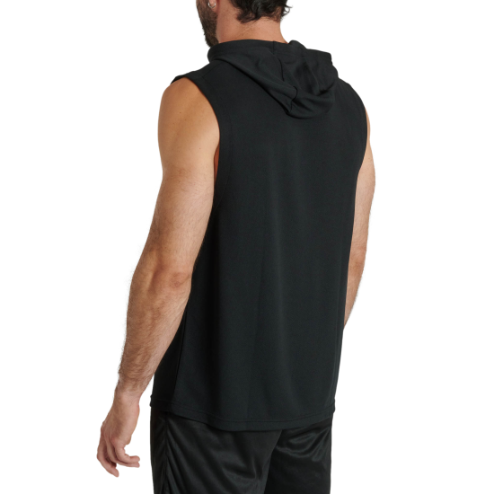 Sudadera sin mangas con capucha Leone 1947 "Logo" negro ABX120