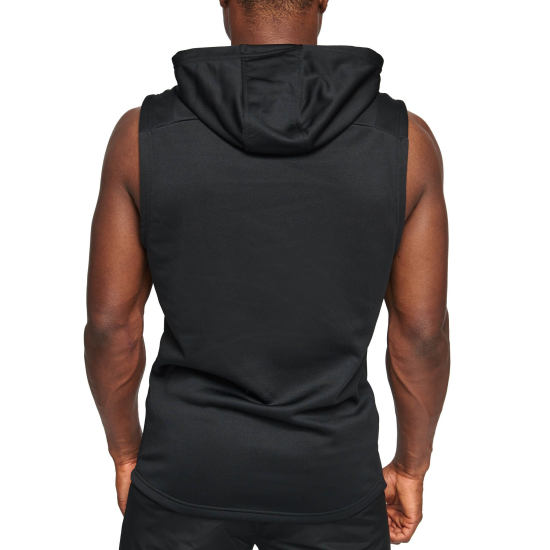 Sudadera sin mangas con capucha "Logo" Leone Color Negro ABX110