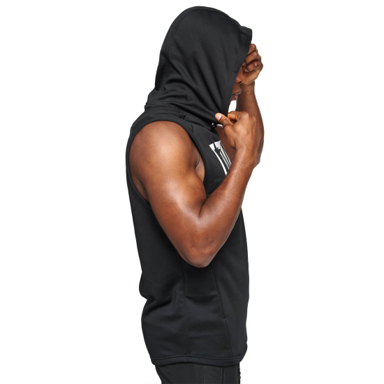 Sudadera sin mangas con capucha "Logo" Leone Color Negro ABX110