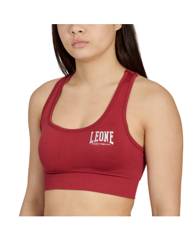 Sujetador deportivo "Logo" color rojo Leone ABX116