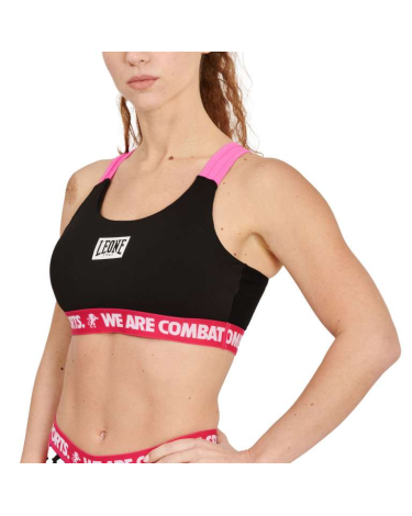 Sujetador deportivo/Top "WACS" color negro Leone ABX141