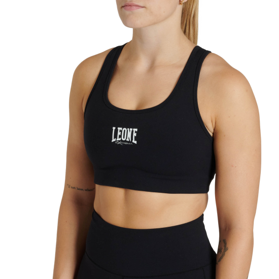Top femenino Leone 1947 " Logo" negro ABX130